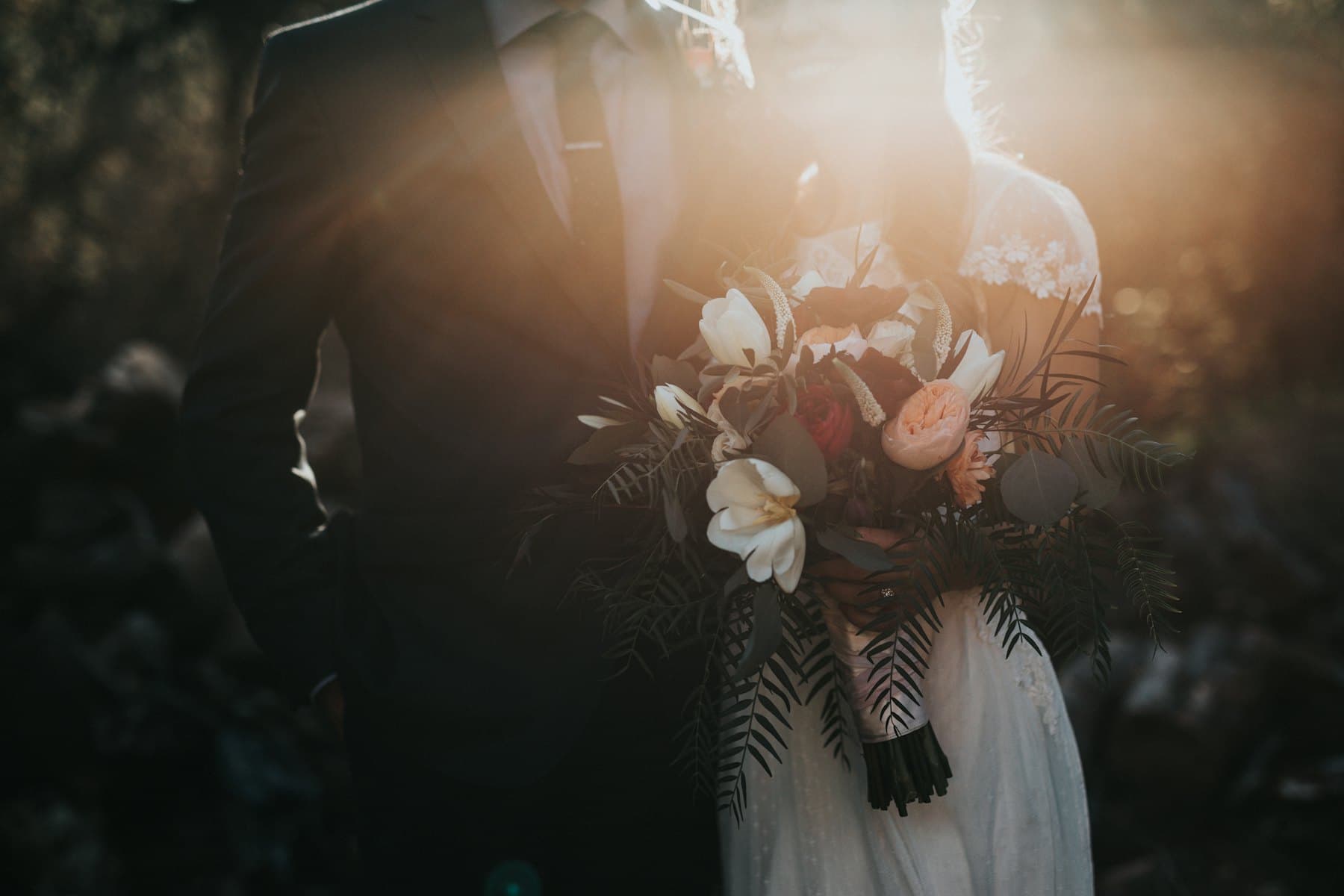 Bridal detail shot outdoors